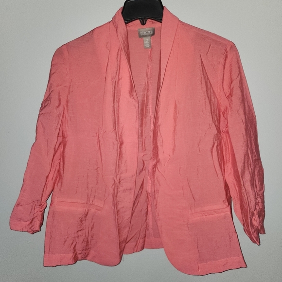 Chico's women's open cardigan blazer size large orange - Picture 1 of 6